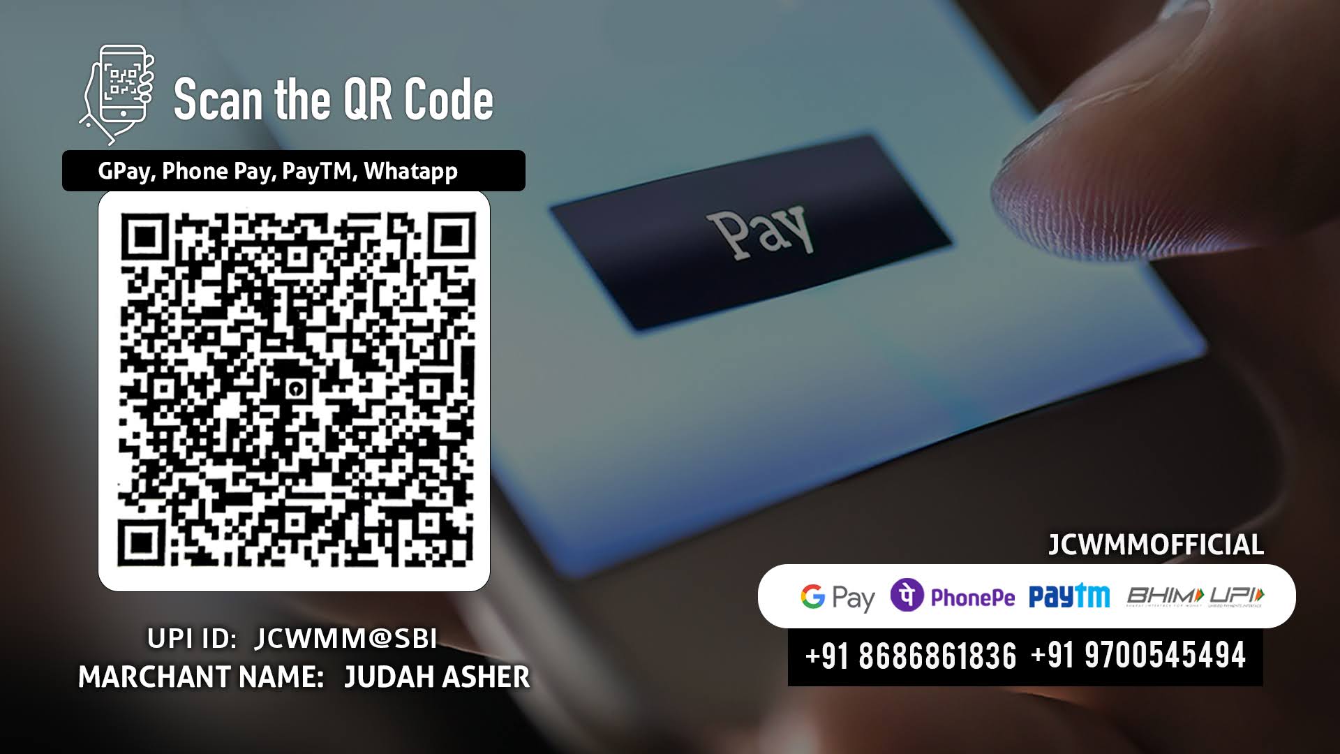 JCWMM UPI QR Code